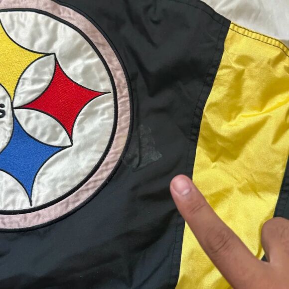 Vintage Pittsburgh Steelers Pro Player Graffiti Spellout Jacket Size M - Picture 7 of 9